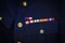 Royal Marine medal ribbons on blue R.M. uniform