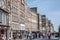 Royal Mile street view with tourists. Edinburgh