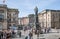 Royal Mile street view with tourists. Edinburgh