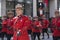 Royal Mounted Police on foot at Montreal Saint Patrick`s Day Parade