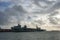 The Royal Navys aircraft carriers HMS Queen Elizabeth and HMS Prince of Wales docked at Portsmouth