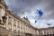 Royal Palace Clouds Sky Cityscape Spanish Flag Madrid Spain