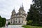 Royal Palace of La Granja de San Ildefonso, next to the gardens and fountains throughout the enclosure full of flowers