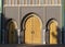 Royal Palace from Place des Alaouites with brass doors in Fes, Morocco