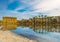 Royal Park in Fez with lake and palms, Morocco