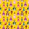 Royal people seamless pattern