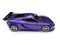 Royal purple modern fast super car - side view