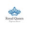 Royal Queen crown logo and icon design
