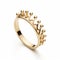 Royal Ring: Yellow Gold Crown-inspired Jewelry With Childlike Innocence And Charm