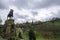 Royal Scots Greys statue, Princes Street Gardens. Edinburgh Castle, back ground