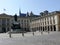 Royal square of Reims statue of Louis XV and building of the sub-prefecture.