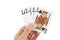 A royal straight flush playing cards poker hand in