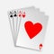 Royal straight flush playing cards poker hand for your design