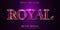 Royal text, purple color and shiny gold style editable text effect