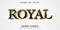 Royal text, shiny gold style editable text effect