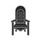 Royal throne icon. King throne or armchair icon in flat style isolated on white background.