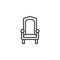 Royal throne outline icon