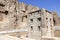 Royal tombs and Cube of Zoroaster in ancient necropolis Naqsh-e Rustam, Iran