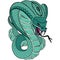 The royal turquoise snake cobra attacks with an open hood and open mouth. The design is suitable for modern tattoos