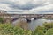 Royal Tweed Bridge, the concrete road bridge across the River Tweed between Berwick-upon-Tweed and Tweedmouth in England, UK