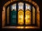 Royal Whispers Through Illuminated Lattice Windows.AI Generated