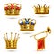 Royals Crowns Horn Realistic Collection