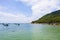 Royalty high quality free stock image of boats at Nha beach on Son island, Kien Giang, Vietnam. Near Phu Quoc island.