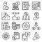 Royalty Program Icons Set on White Background. Vector