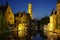 Rozenhoedkaai, one of the landmarks of Bruges