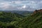 Rozhen pyramids -a unique pyramid shaped mountains cliffs in Bulgaria