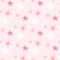 Rozy pink tones seamless chamomile abstract pattern. Creative stylized print