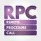 RPC - Remote Procedure Call acronym, technology concept background