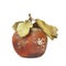 Rrotten apple. A photo of mold growing on the old apple isolated on white background. Food contamination, bad spoiled disgusting r