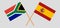 RSA and Spain. The South African and Spanish flags. Official colors. Correct proportion. Vector