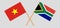 RSA and Vietnam. The South African and Vietnamese flags. Official colors. Correct proportion. Vector