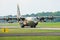 RSAF C-130 military transport plane taking off