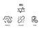 RSI - Relative Strength Index concept,  line color vector illustration