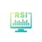 RSI trading indicator icon on white