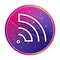 RSS Feed icon creative trendy colorful round button illustration