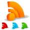 Rss feed icon set