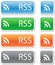 RSS rectangular vector buttons