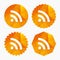 RSS sign icon. RSS feed symbol.