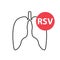 RSV Respiratory Syncytial Virus and lung icon