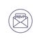 RSVP icon, line vector design