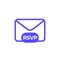 RSVP icon, please respond letter