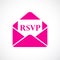 Rsvp message vector icon