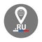 RU Domain zone vector flat logo