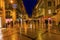 Rua Augusta Evening Walking Shopping Street Baixa Lisbon Portugal