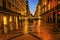 Rua Augusta Evening Walking Shopping Street Baixa Lisbon Portugal