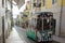 Rua da Bica (Bica street) its iconic funicular, Lisbon, Portugal